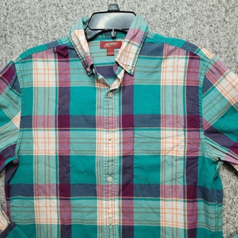 Arizona Jeans Co. Plaid Button Up Long Sleeve Casual Shirt Small Vintage Style - Picture 4 of 9